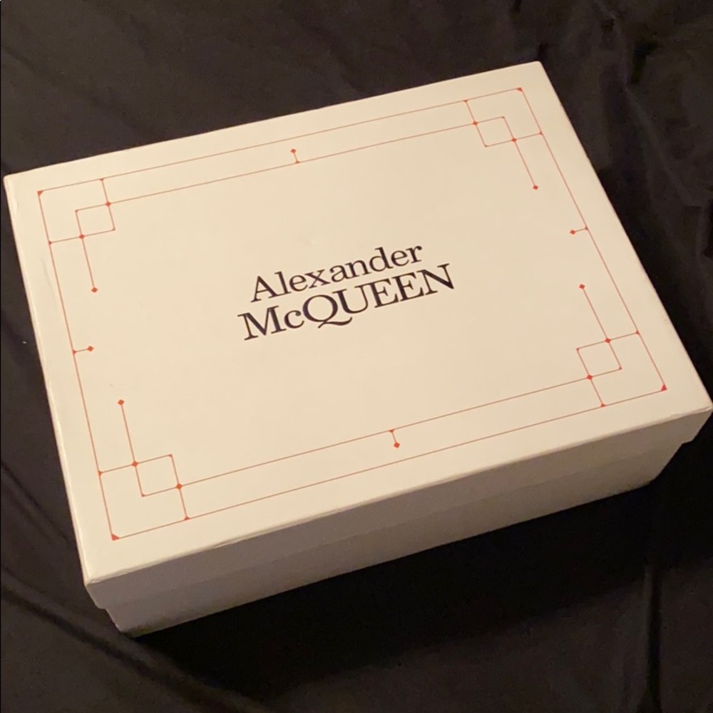 Alexander McQueen White Reflective Platform Shoes